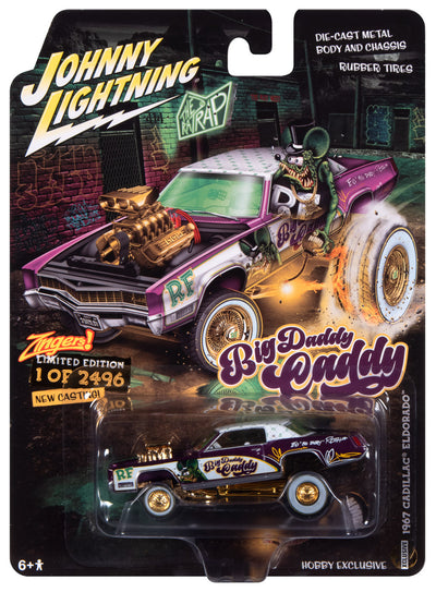 Johnny Lightning Street Freaks 1967 Cadillac Eldorado Zinger Rat Fink 1:64 Scale Diecast