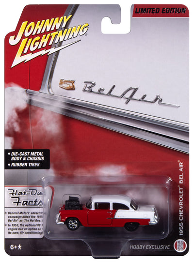 Johnny Lightning Hobby Exclusive 1955 Chevrolet Bel Air (Red/White) 1:64 Scale Diecast