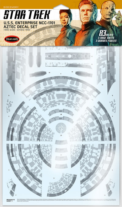 Star Trek Discovery U.S.S. Enterprise Decal Set 1:1000 Scale