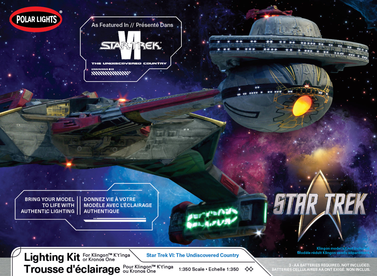 Polar Lights Star Trek 6: The Undiscovered Country Klingon K'ronos 1 Light Kit 1:350 Scale