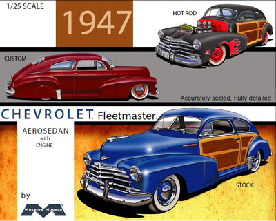 Moebius 1947 Chevy Aero Sedan 1/25 Scale Model Kit