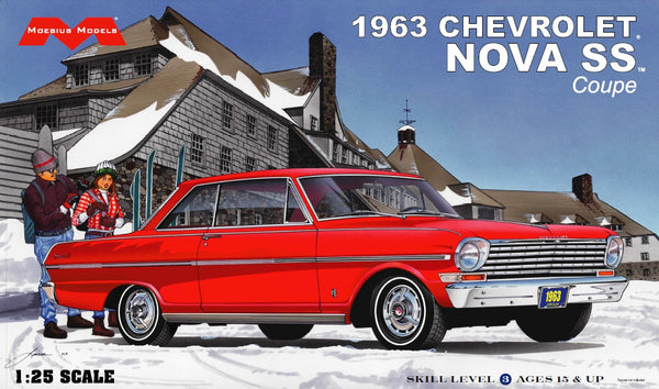 Moebius 1963 Chevrolet Nova SS Coupe 1/25th Scale Model Kit | Auto