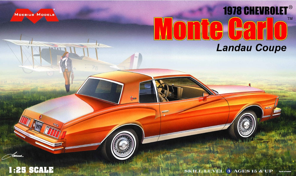 Moebius 1978 Chevy Monte Carlo Landau Coupe 1/25th Scale Model Kit