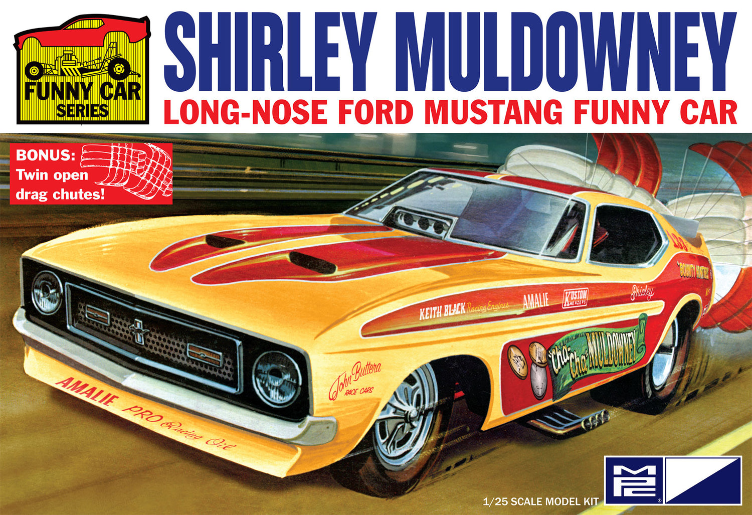 MPC Shirley Muldowney Long Nose Ford Mustang FC 1:25 Scale Model Kit
