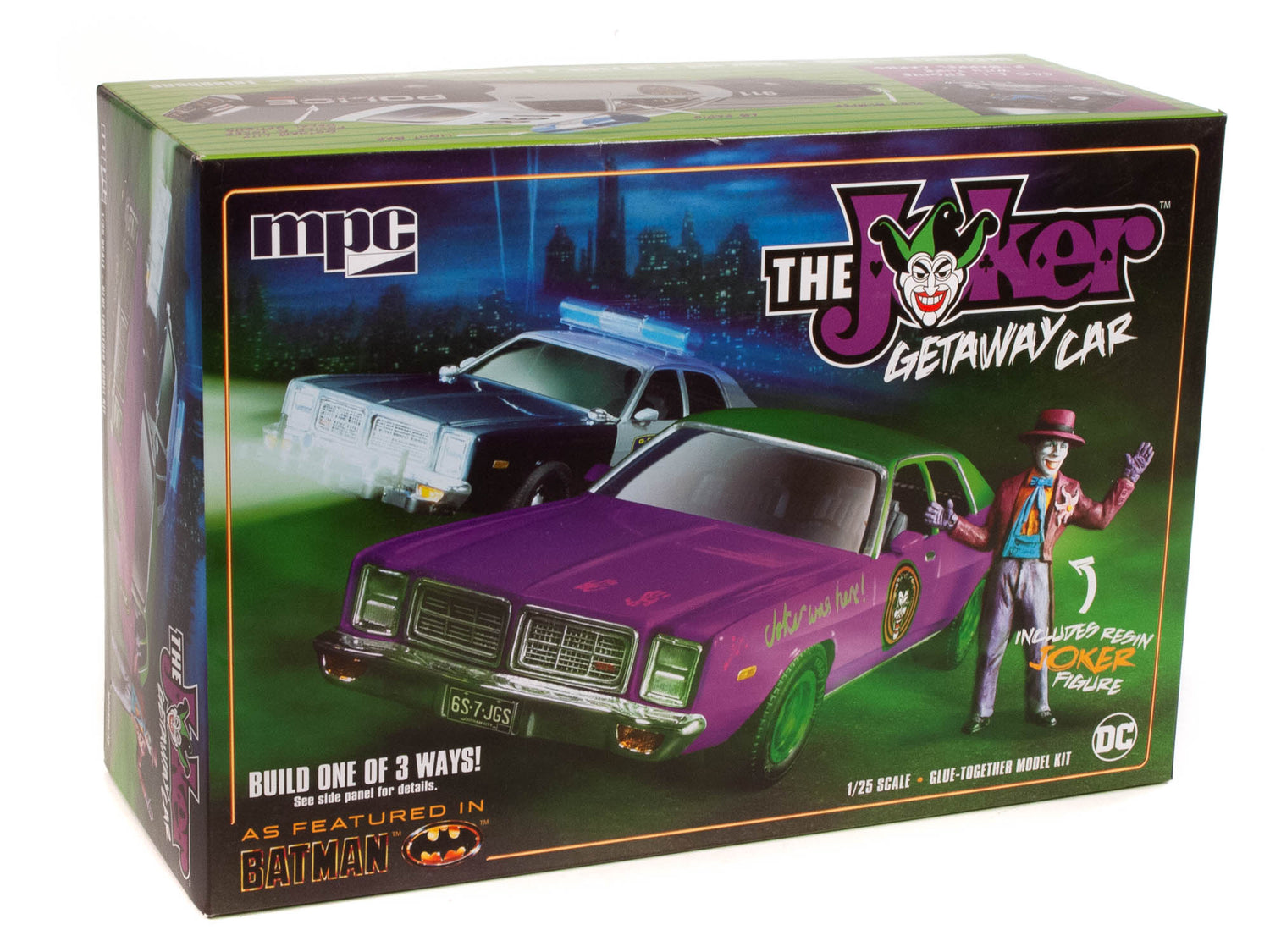MPC Batman The Joker Getaway Car 1978 Dodge Monaco w-Joker Figure 1:25 Scale Model Kit