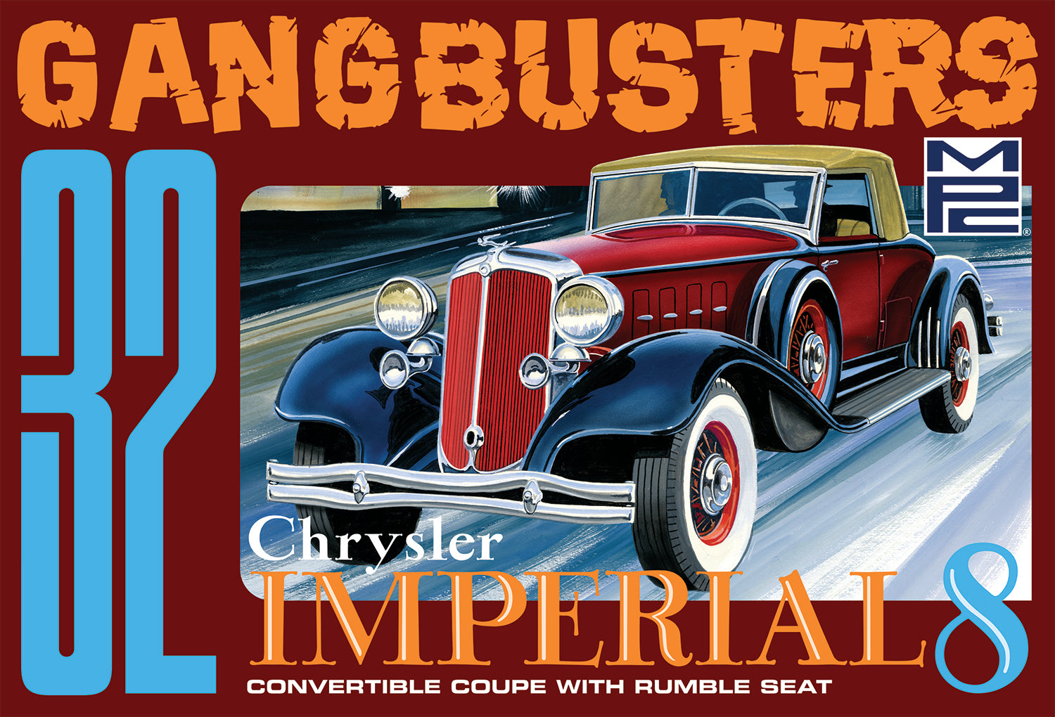 MPC 1932 Chrysler Imperial "Gangbusters"  1:25 Scale Model Kit