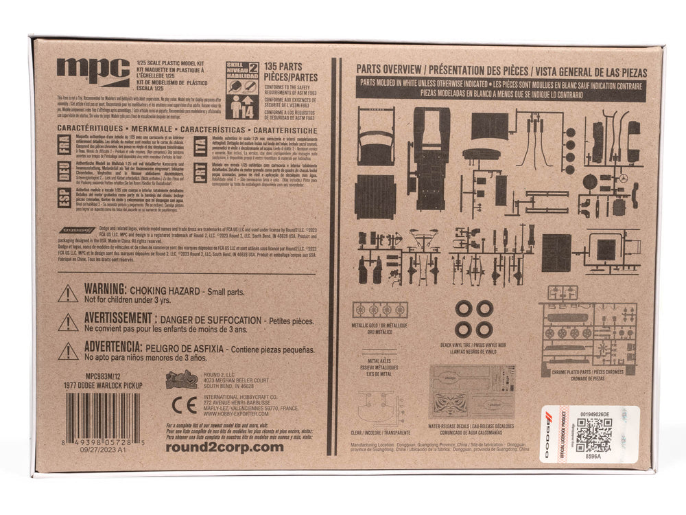 MPC 1977 Dodge Warlock Pickup 1:25 Scale Model Kit