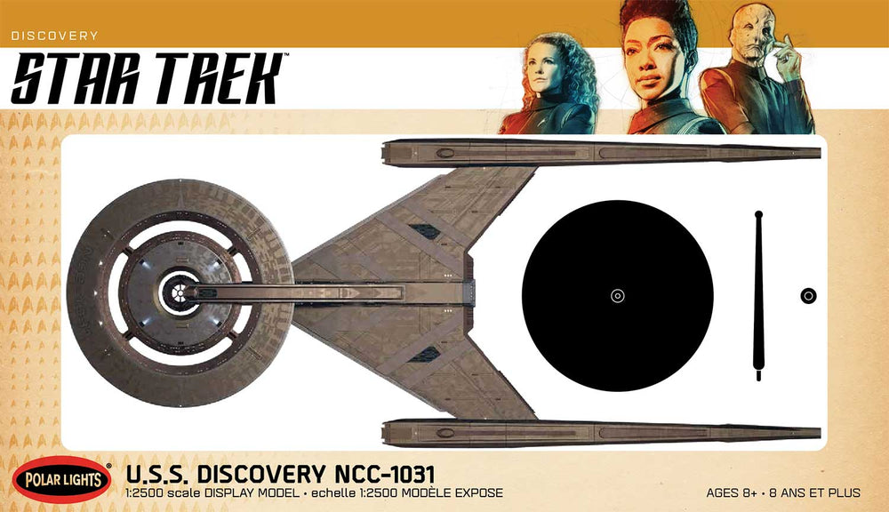 Polar Lights Star Trek Discovery U.S.S. Discovery Prebuilt Display Model 1:2500 Scale