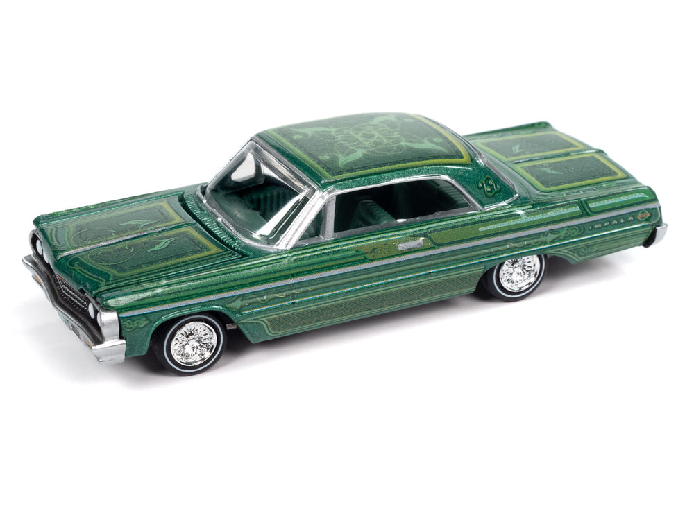 Racing Champions 1964 Chevy Impala (Lowrider) (Metallic Green) 1:64 Scale Diecast