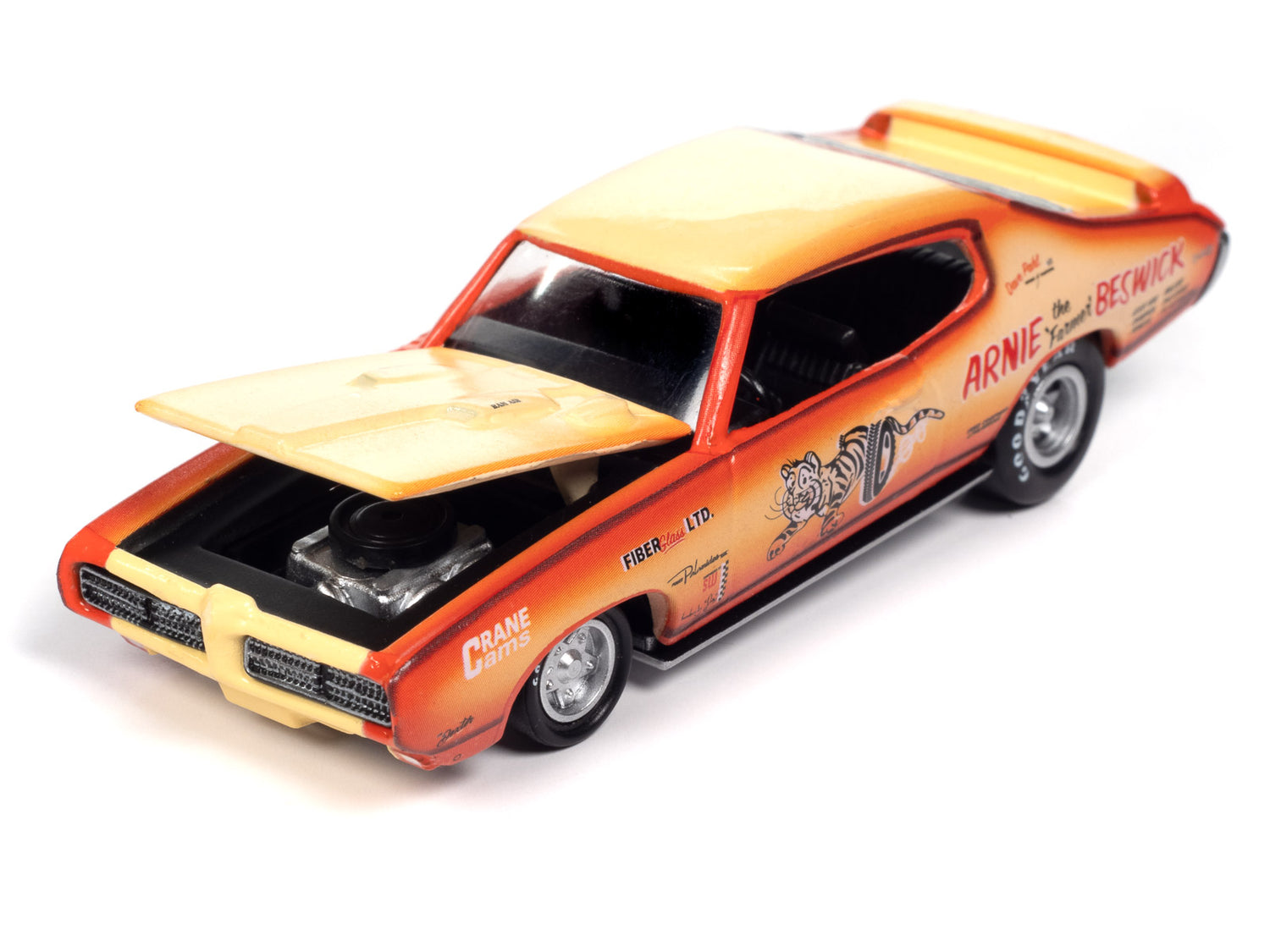 Racing Champions 1969 Pontiac GTO (Orange-Crème Fade) 1:64 Scale Diecast