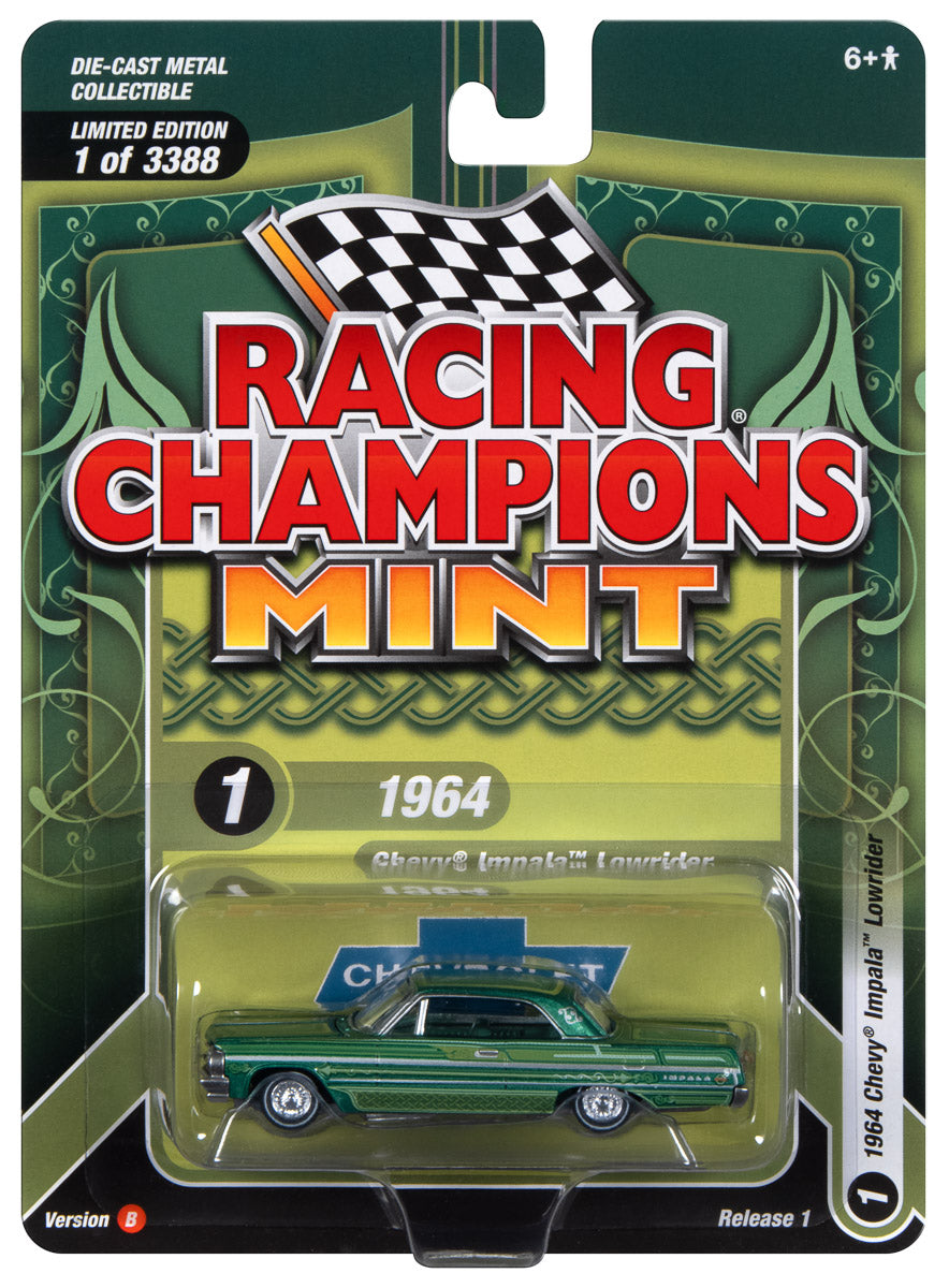 Racing Champions 1964 Chevy Impala (Lowrider) (Metallic Green) 1:64 Scale Diecast