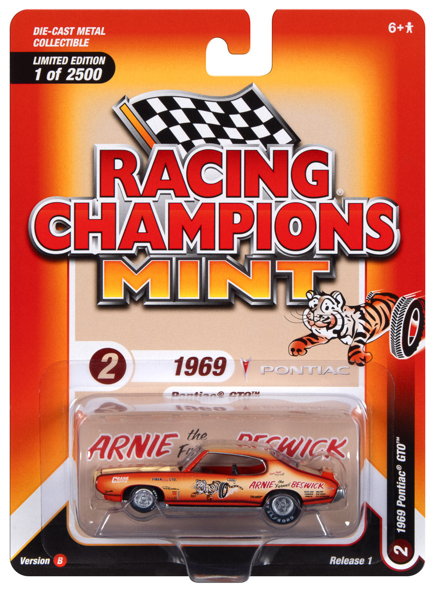 Racing Champions 1969 Pontiac GTO (Orange-Crème Fade) 1:64 Scale Diecast