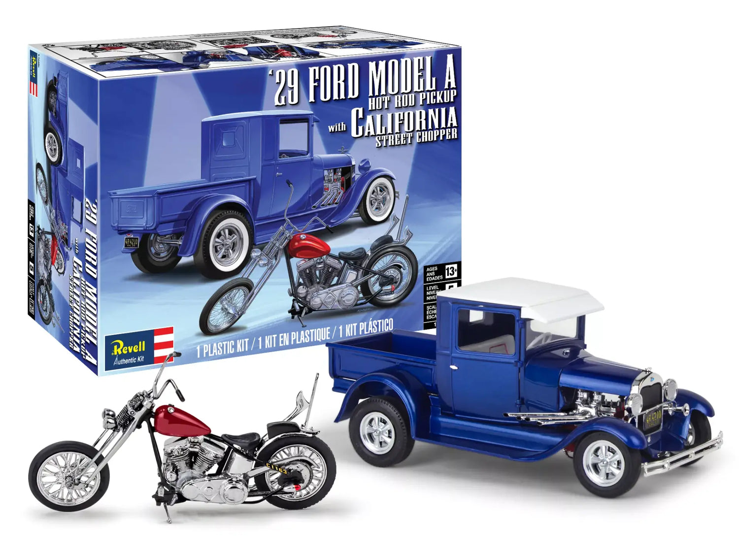 Revell 1929 Model A Pickup with California Street Chopper 1:25 Scale Model Kit