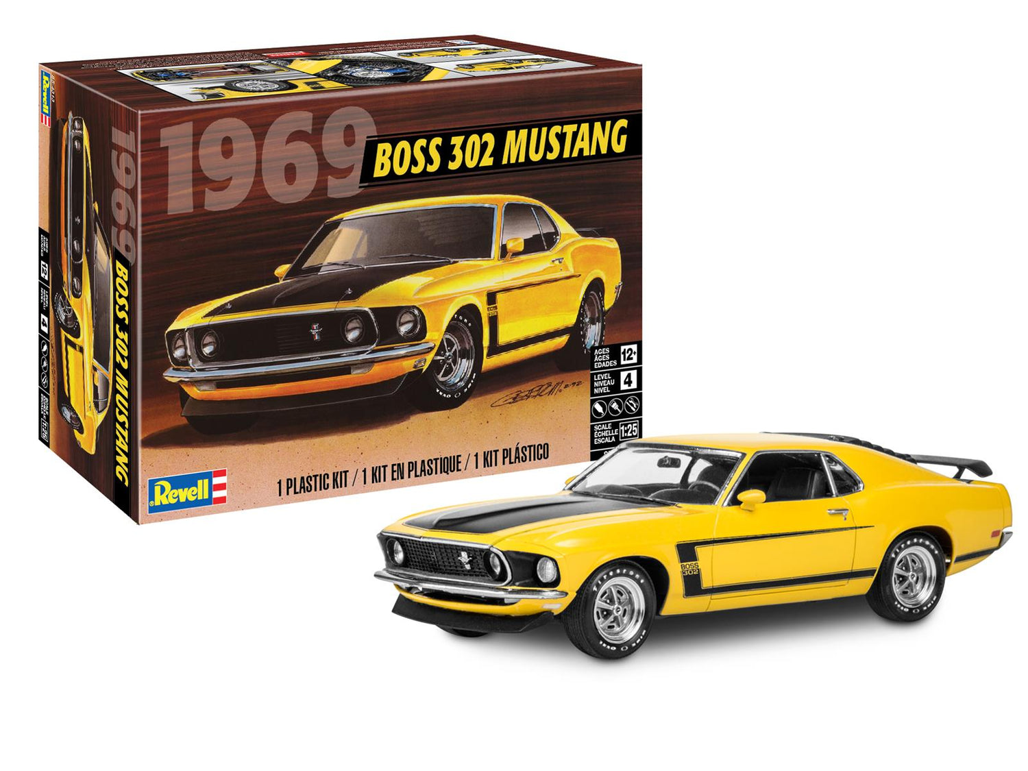 Revell 1969 Boss 302 Mustang 1:25 Scale Model Kit