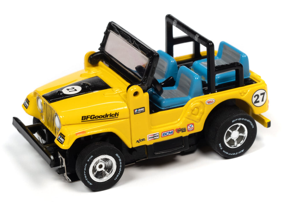 Auto World Xtraction 1979 Jeep CJ-7 (yellow) HO Scale Slot Car - Auto World Store