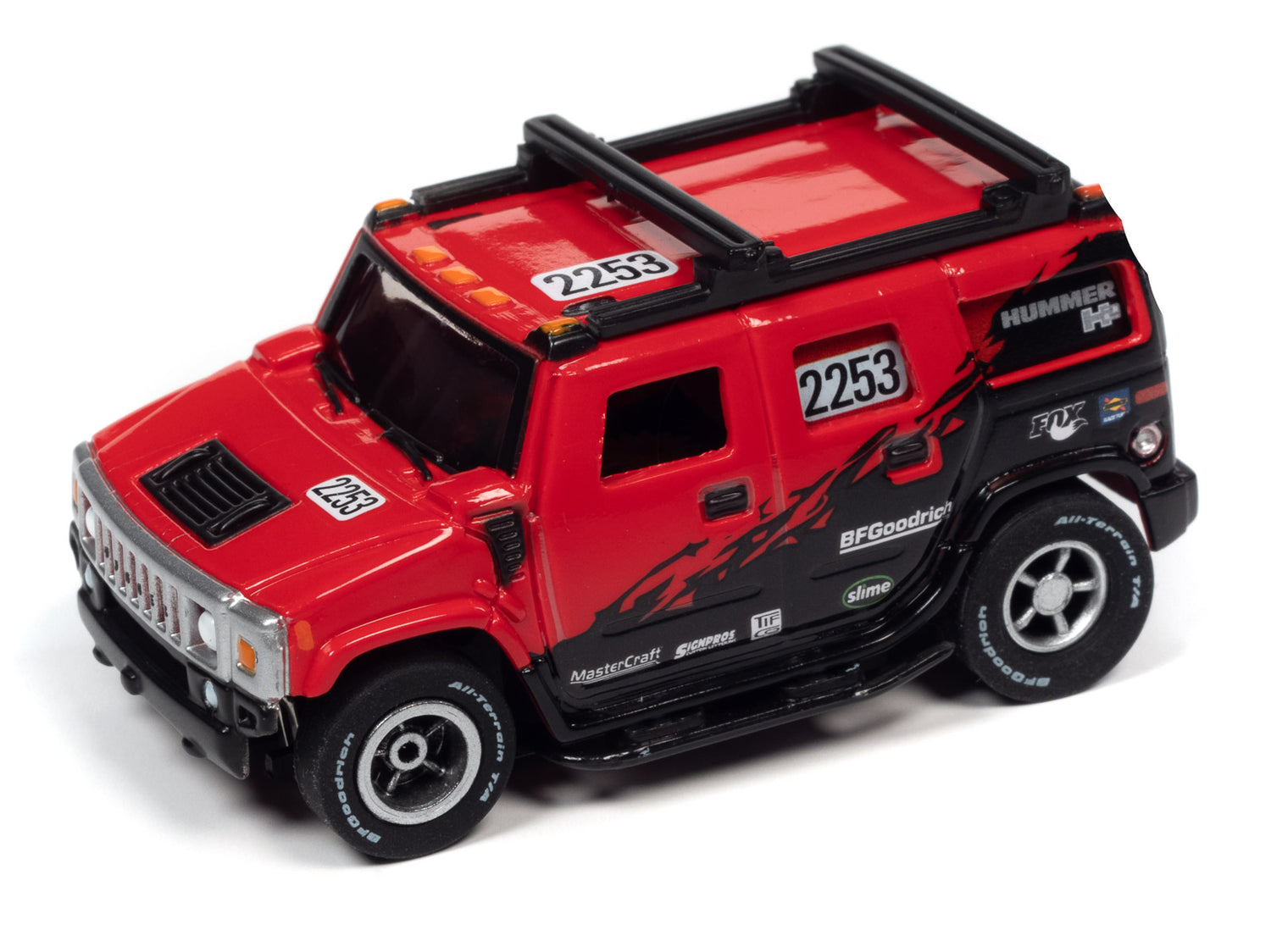 Auto World Xtraction 2005 Hummer H2 (red) HO Scale Slot Car