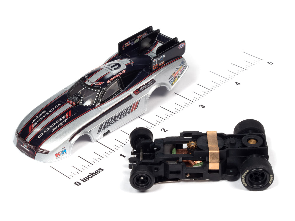 Auto World 4Gear NHRA Matt Hagan - Power Brokers 2022 Dodge Charger Funny Car HO Scale Slot Car