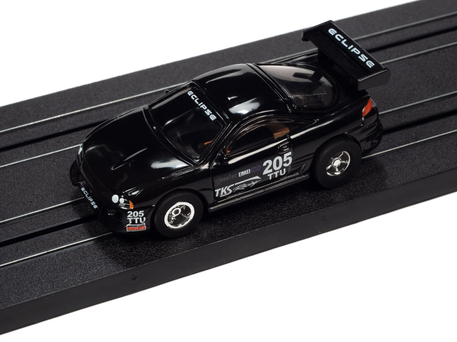 Auto World Xtraction 1995 Mitsubishi Eclipse (Black) HO Scale Slot Car
