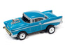 Auto World Thunderjet 1957 Chevrolet Bel Air Street Rod w/Blower (Blue) HO Scale Slot Car