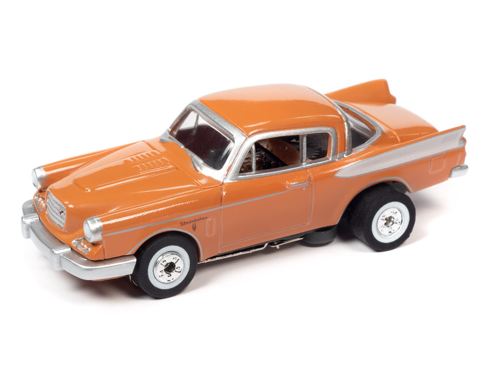 Auto World Thunderjet 1957 Studebaker Golden Hawk (Orange) HO Scale Slot Car