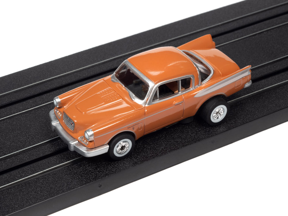 Auto World Thunderjet 1957 Studebaker Golden Hawk (Orange) HO Scale Slot Car