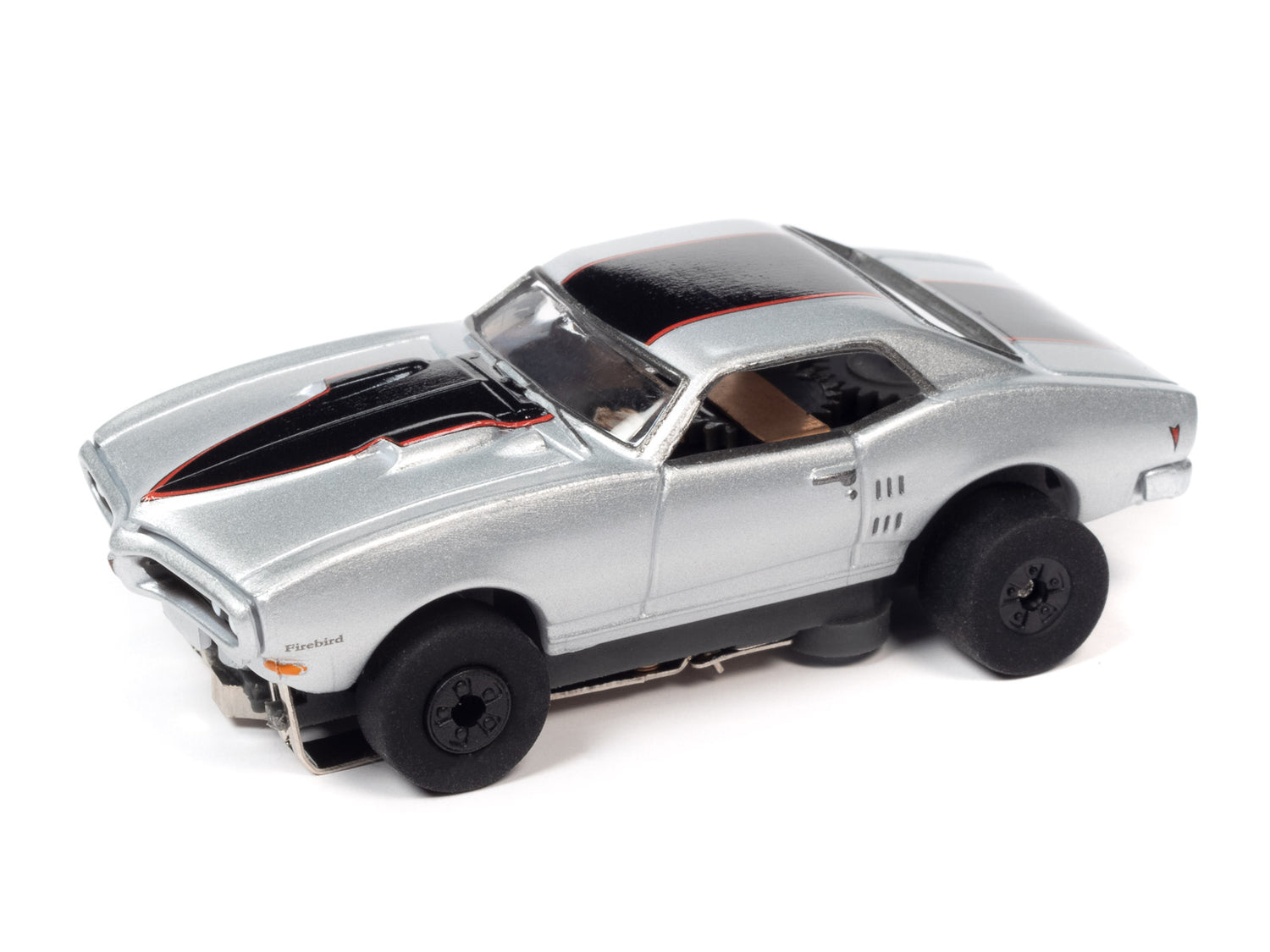 Auto World Thunderjet 1968 Pontiac Firebird (Silver) HO Scale Slot Car