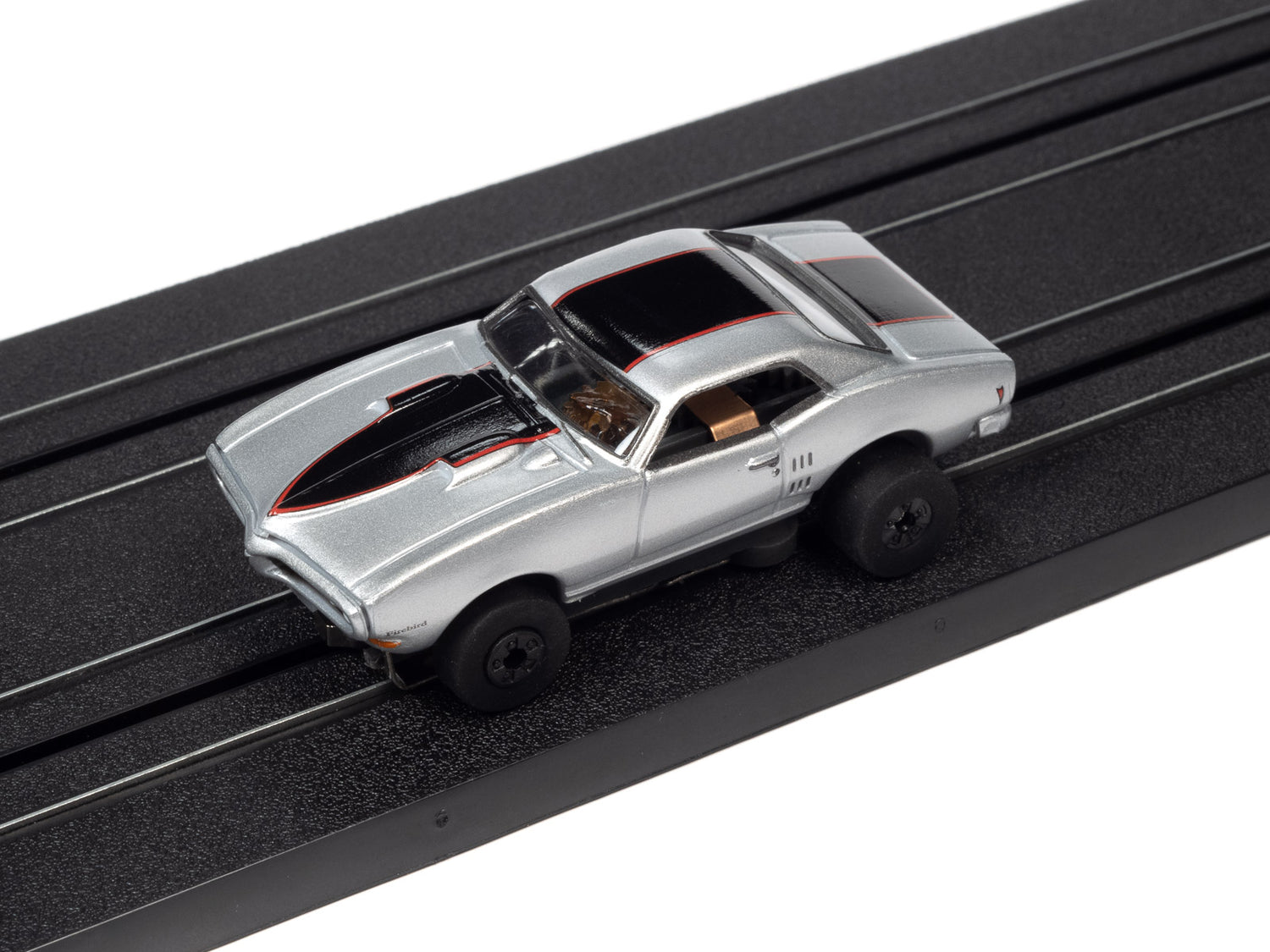 Auto World Thunderjet 1968 Pontiac Firebird (Silver) HO Scale Slot Car