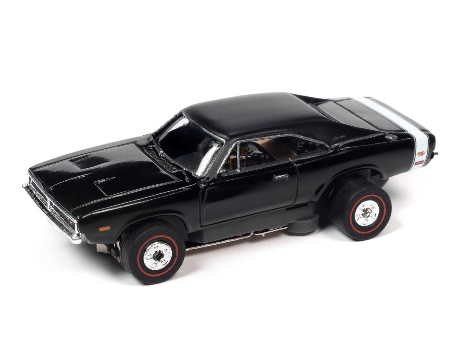 Auto World Thunderjet 1969 Dodge Charger R/T (Black) HO Scale Slot Car