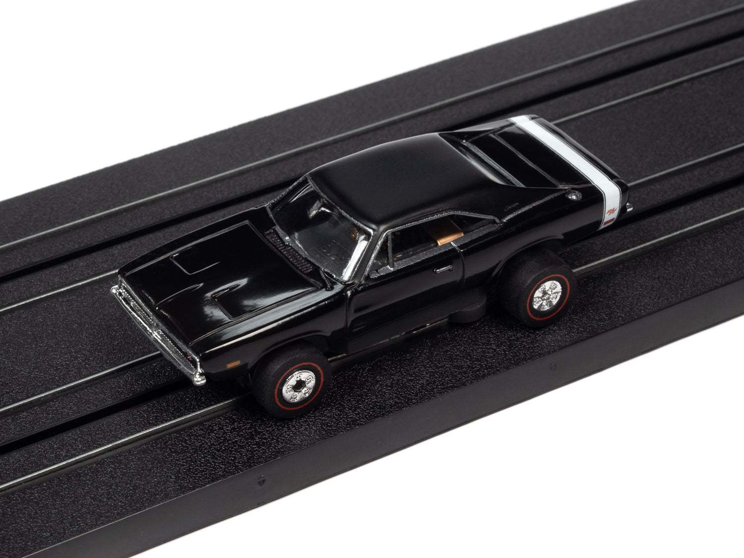 Auto World Thunderjet 1969 Dodge Charger R/T (Black) HO Scale Slot Car