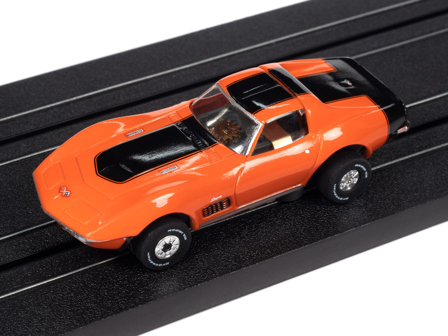 Auto World Thunderjet Baldwin Motion - 1970 Chevrolet Corvette (Orange) HO Slot Car