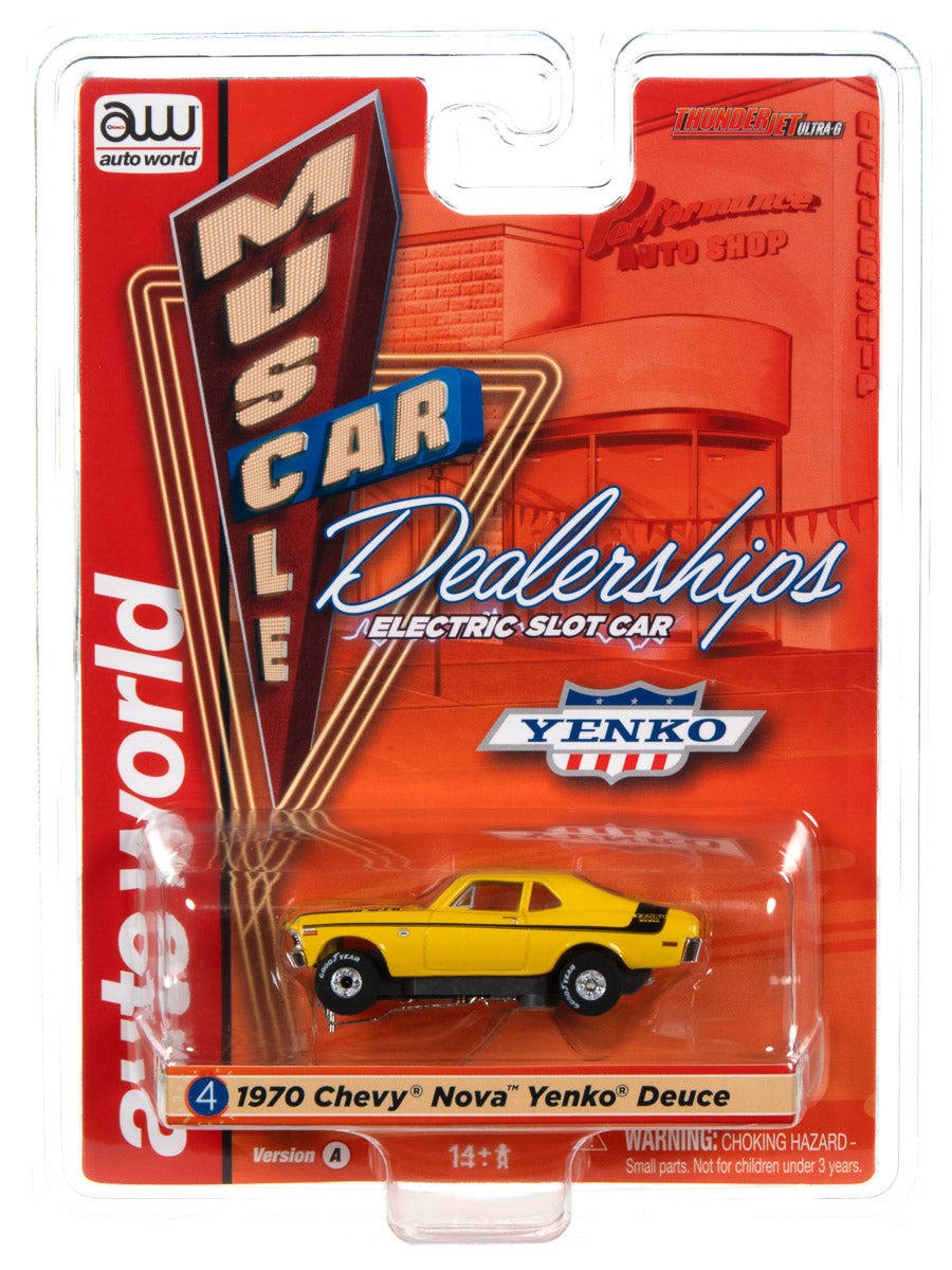 Auto World Thunderjet Yenko 1970 Chevrolet Nova (Yellow) HO Slot Car
