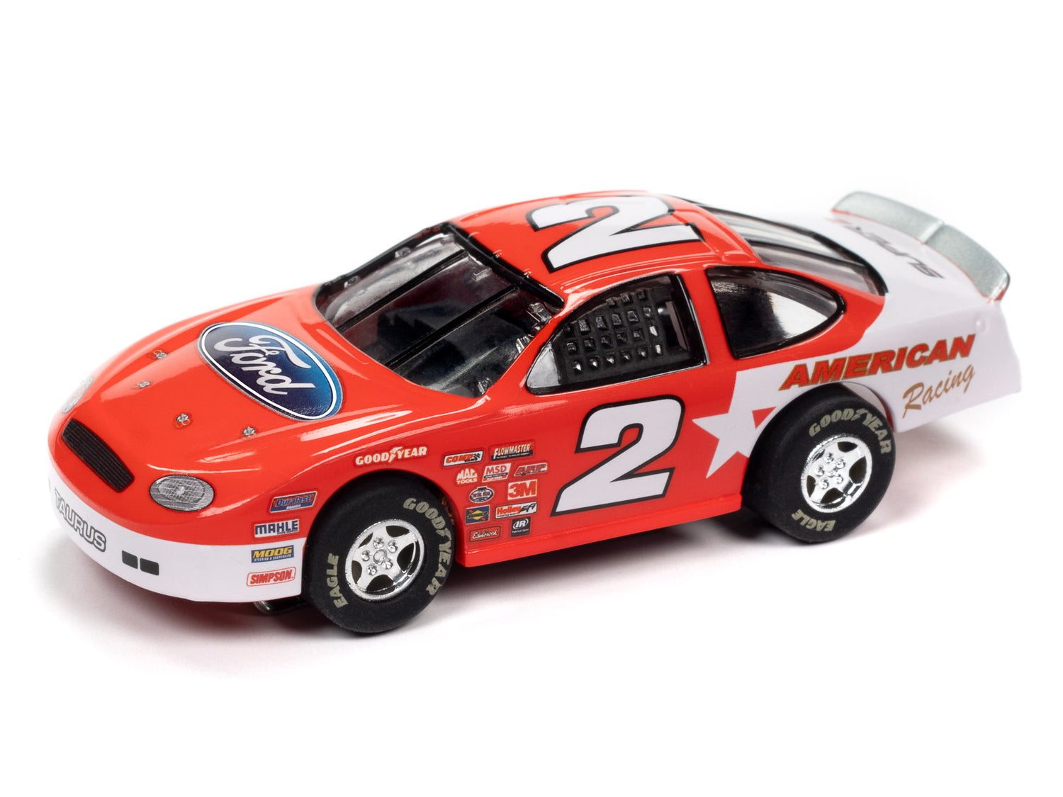 Auto World Super III 2008 Ford Taurus Stock Car (Red) HO Scale Slot Car