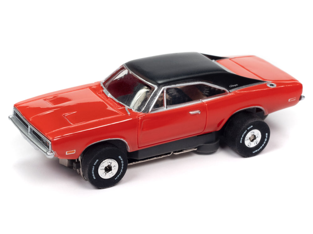 Auto World Thunderjet 1969 Dodge Charger (Charger Red) HO Scale Slot Car