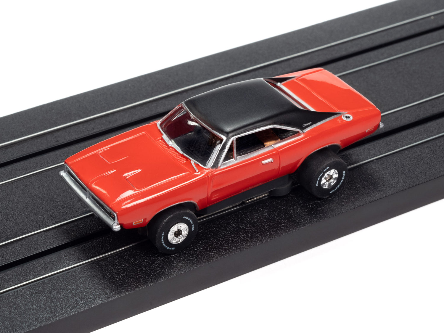 Auto World Thunderjet 1969 Dodge Charger (Charger Red) HO Scale Slot Car
