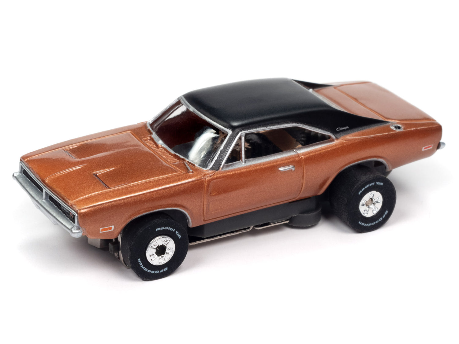 Auto World Thunderjet 1969 Dodge Charger (Brown) HO Scale Slot Car
