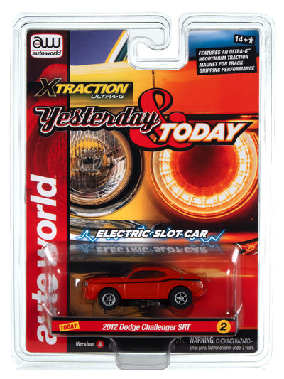 Auto World Xtraction 2012 Dodge Challenger (Hemi Orange) HO Scale Slot Car