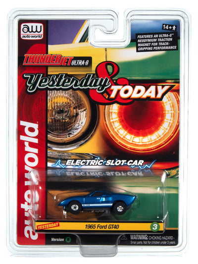 Auto World Thunderjet 1966 Ford GT40 (Blue) HO Scale Slot Car