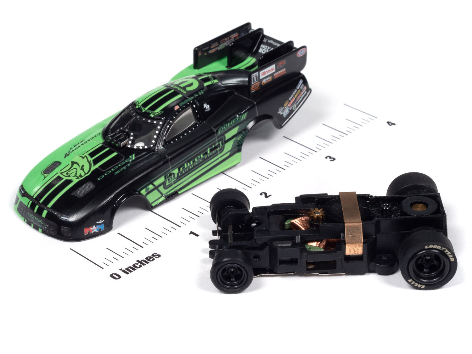 Auto World 4Gear Matt Hagan Direct Connection 2023 Dodge Charger Funny Car HO Scale Slot Car