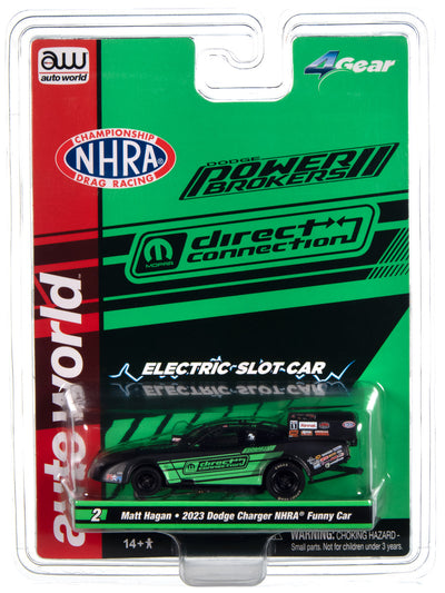 "PRE-ORDER" Auto World 4Gear Matt Hagan Direct Connection 2023 Dodge Charger Funny Car HO Scale Slot Car (DUE JUNE 2024)