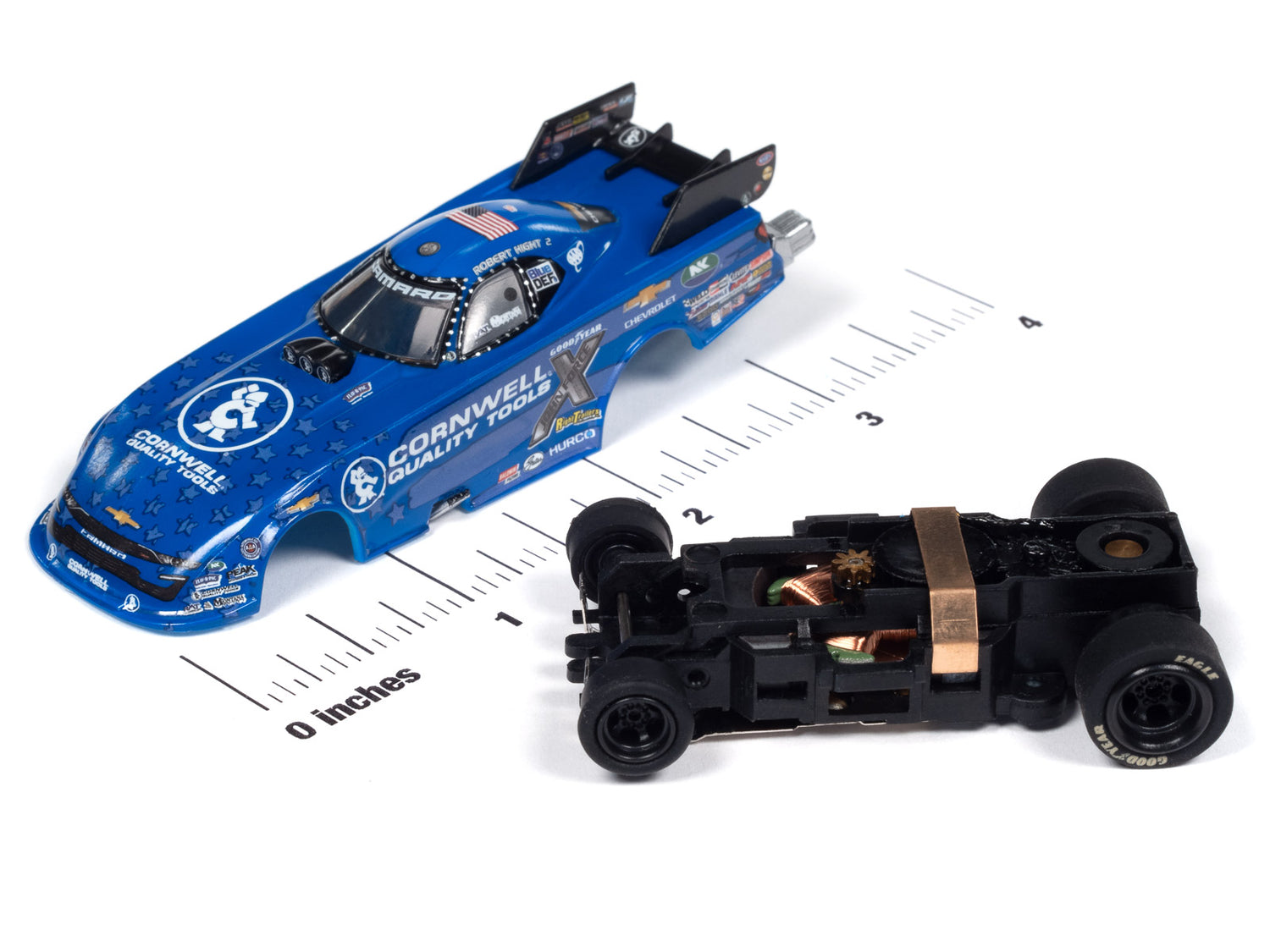 "PRE-ORDER" Auto World 4Gear Robert Hight Cornwell Tools 2023 Chevy Camaro Funny Car HO Scale Slot Car (DUE JUNE 2024)