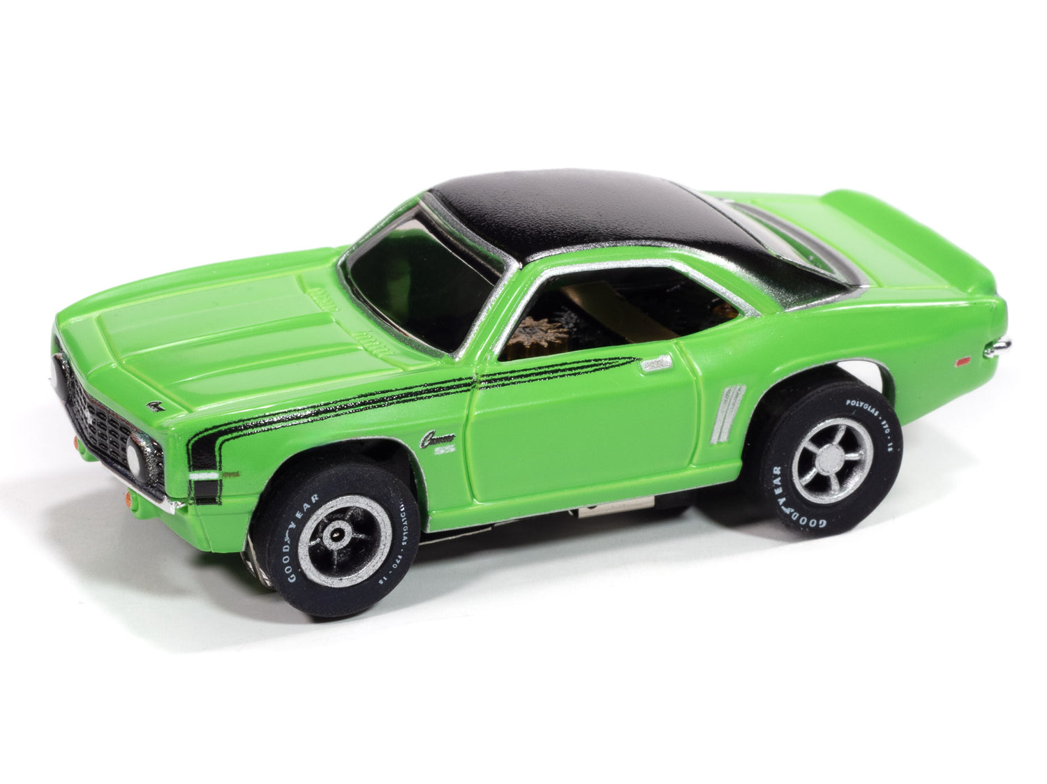 "PRE-ORDER" Auto World Xtraction 1969 Chevy Camaro (Neon Green & Black) HO Scale Slot Car (DUE MAY 2025)