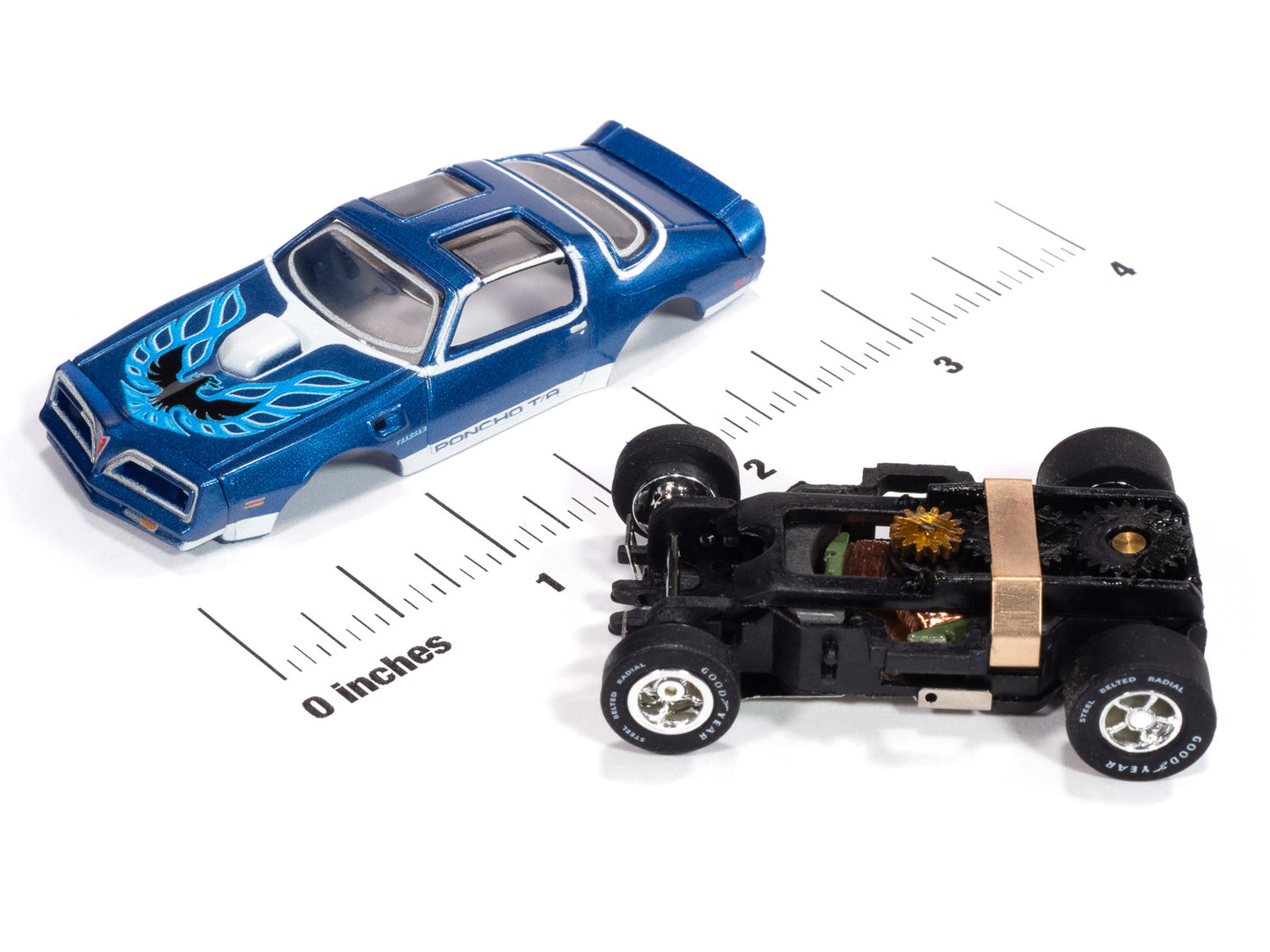 "PRE-ORDER" Auto World Xtraction 1978 Pontiac Firebird T/A (Blue, White & Black) HO Scale Slot Car (DUE MAY 2025)