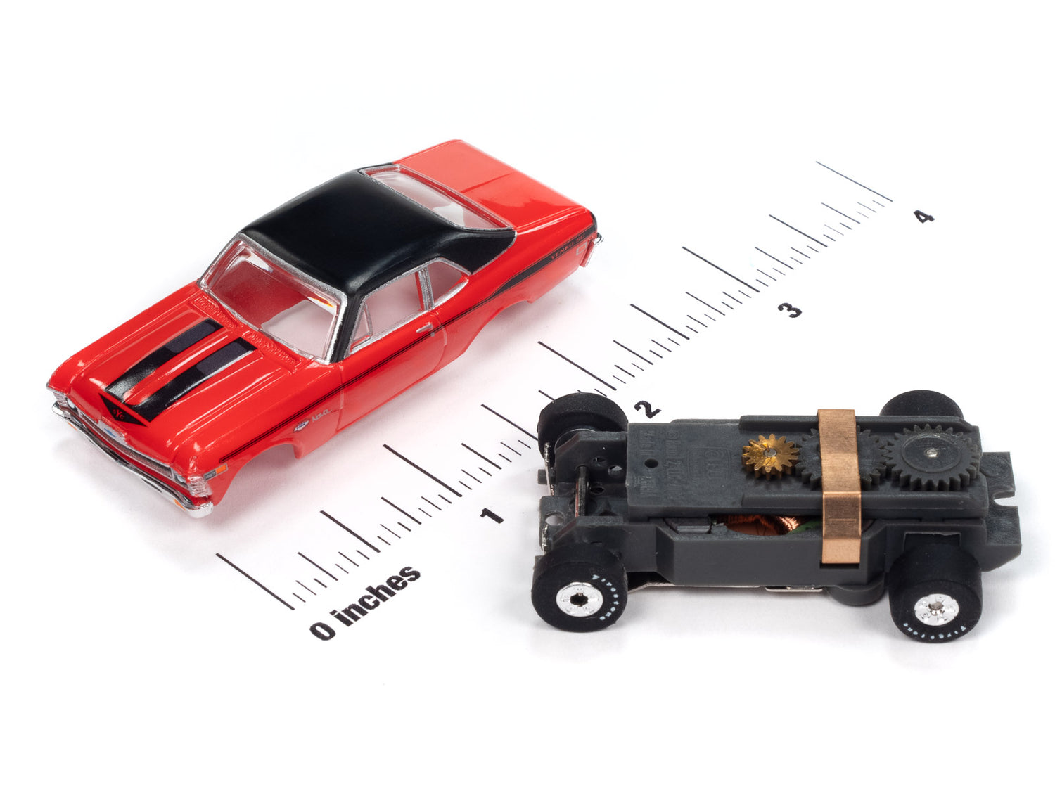 Auto World Thunderjet 1969 Chevy Nova (Red) HO Scale Slot Car