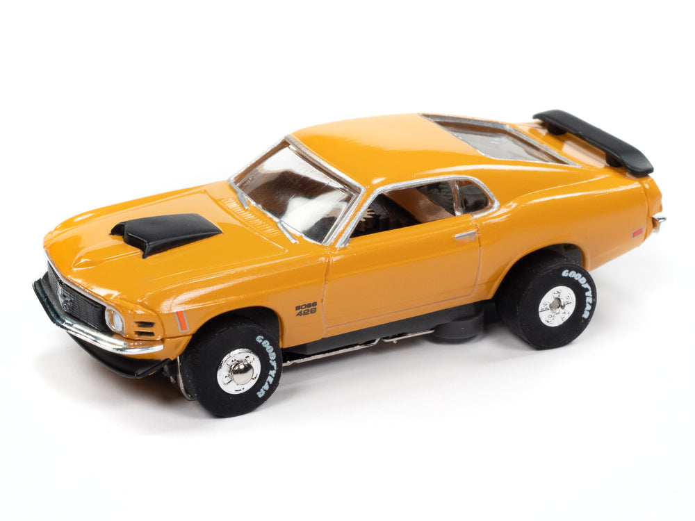 Auto World Thunderjet 1970 Ford Mustang Boss 429 (Orange) HO Scale Slot Car