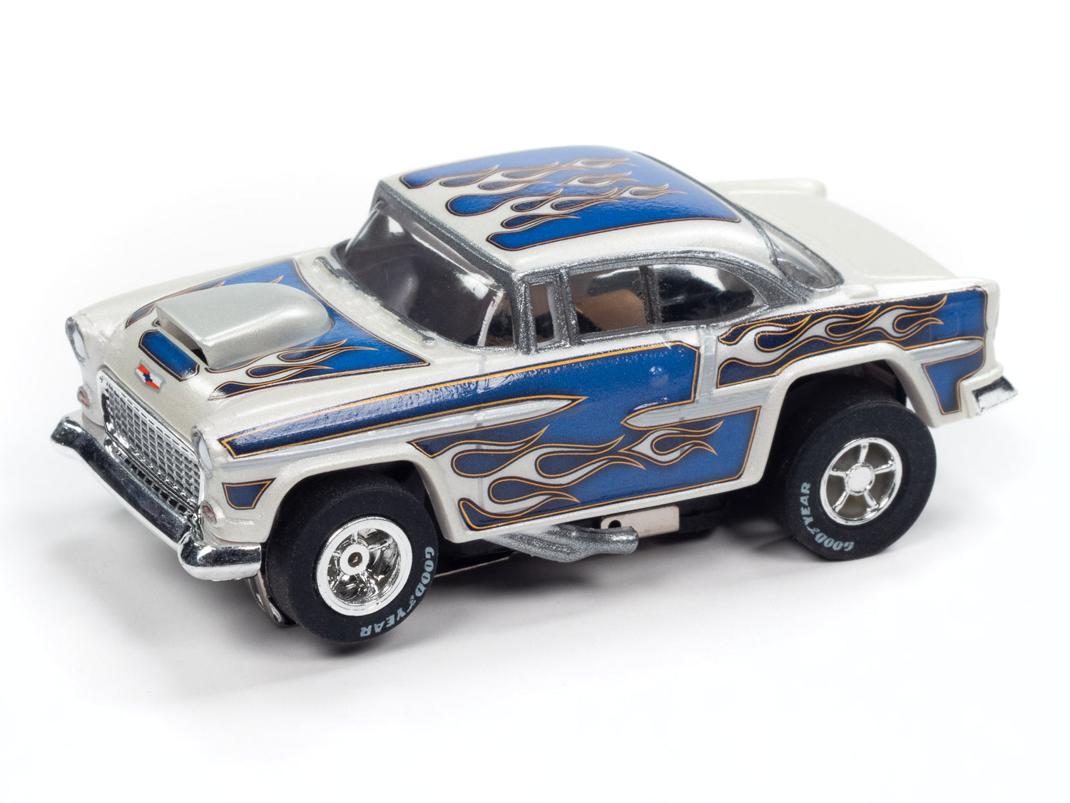 Auto World Xtraction 1955 Chevrolet Bel Air (Blue) HO Scale Slot Car