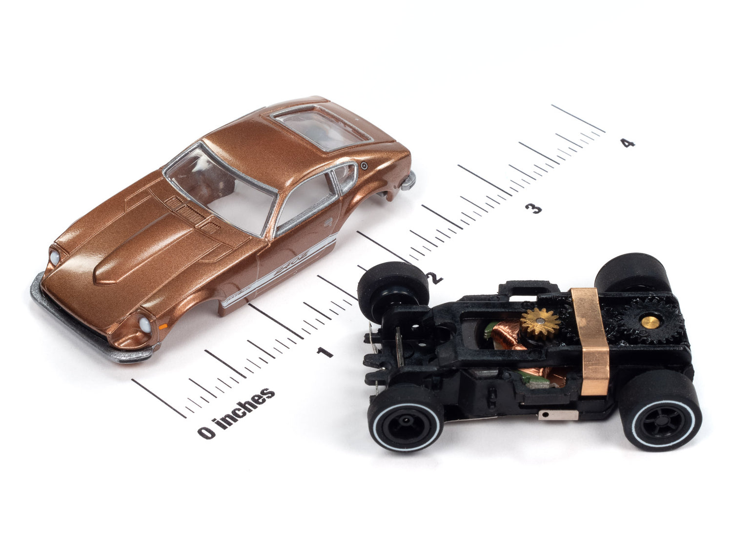 Auto World Xtraction 1973 Datsun 240z (Brown) HO Scale Slot Car