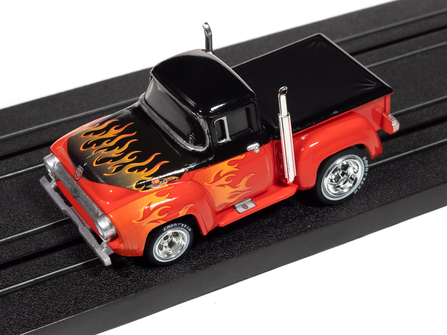 Auto World 4Gear 1956 Ford F100 Pickup (Red) HO Scale Slot Car