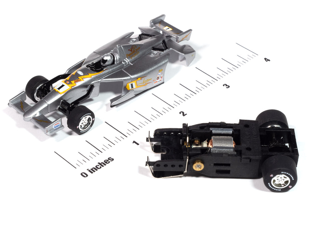 Auto World Super III 2014 Indy Car Johnny Lightning Special #1 (Gray) HO Scale Slot Car