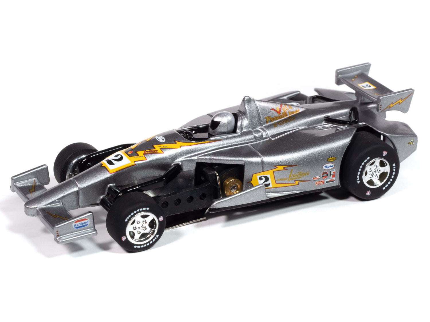 Auto World Super III 2014 Indy Car Johnny Lightning Special #2 (Gray) HO Scale Slot Car