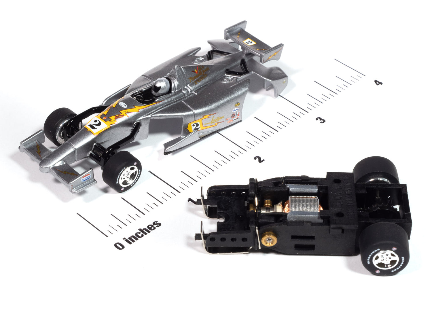 Auto World Super III 2014 Indy Car Johnny Lightning Special #2 (Gray) HO Scale Slot Car